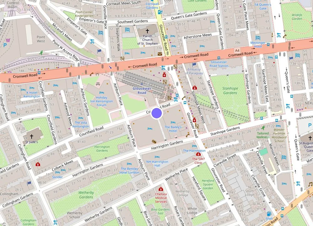 Map: Millennium Hotel and Conference Centre Gloucester London